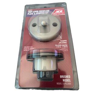 ACE Trip Lever Overflow Plate & Stopper Kit Brushed Nickel #4230033